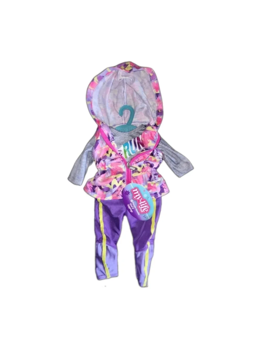 My Life As Doll Clothes Outfit Purple Hoodie Vest Leggings 18